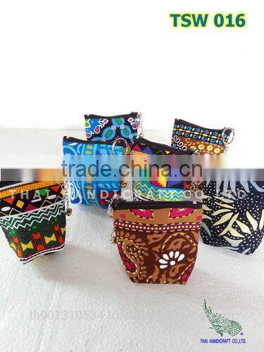 Thai cotton Handmade Coin bag.