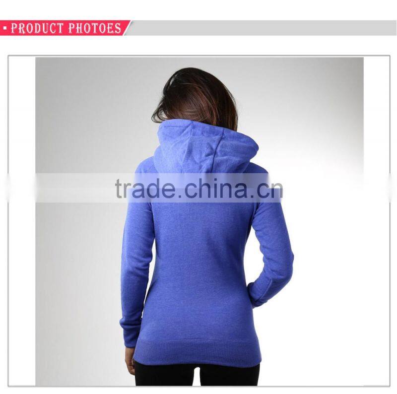 China 2017cotton lined hood kangaroo pocket gym women hoodie