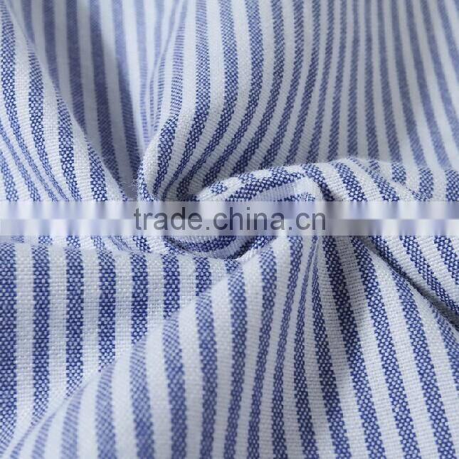 2017 double collar contrast color striped men Oxford shirts