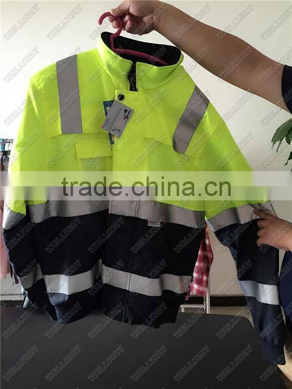 PU COATING UPF 50+ CUSTOMIZED HI VIS YELLOW WORK JACKET
