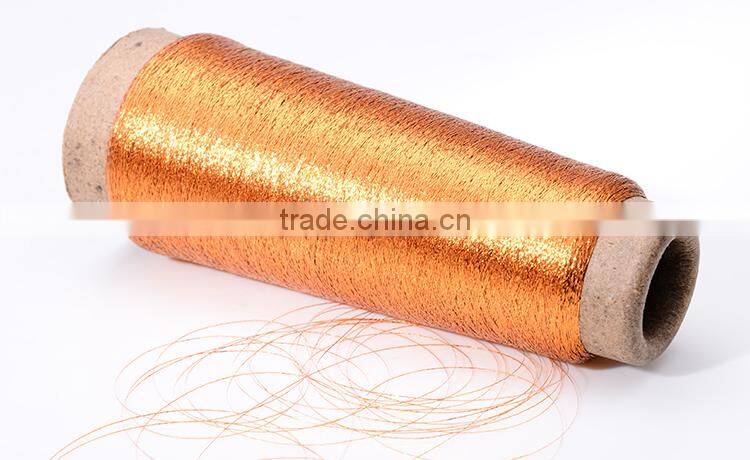 Crochet metallic threads