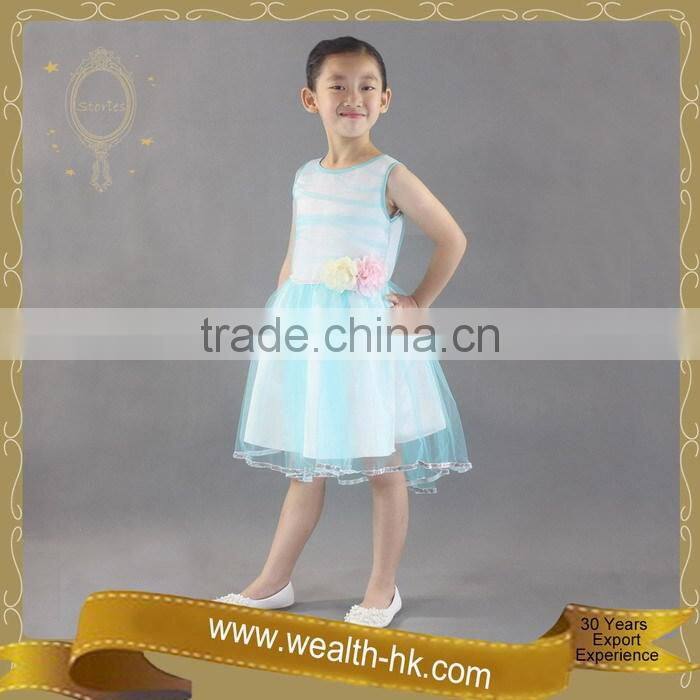 Aqua Cocktail New Year kids Girls Summer Dress