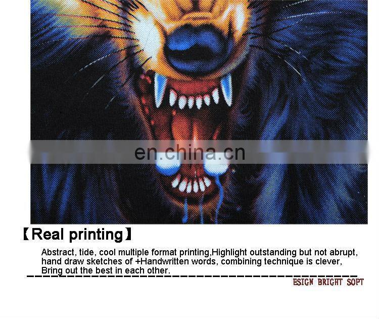 Zhejiang Yiwu Printing Factory 100% cotton Animal printing 3d t-shirt lion t-shirt for kid