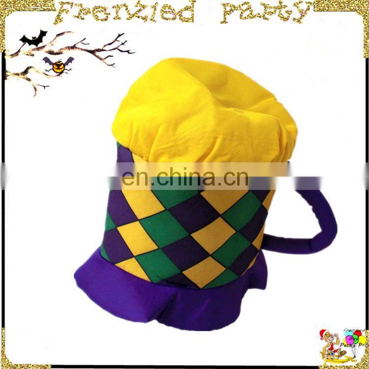 wholesale plastic disco mardi gras color hat FGH-1014