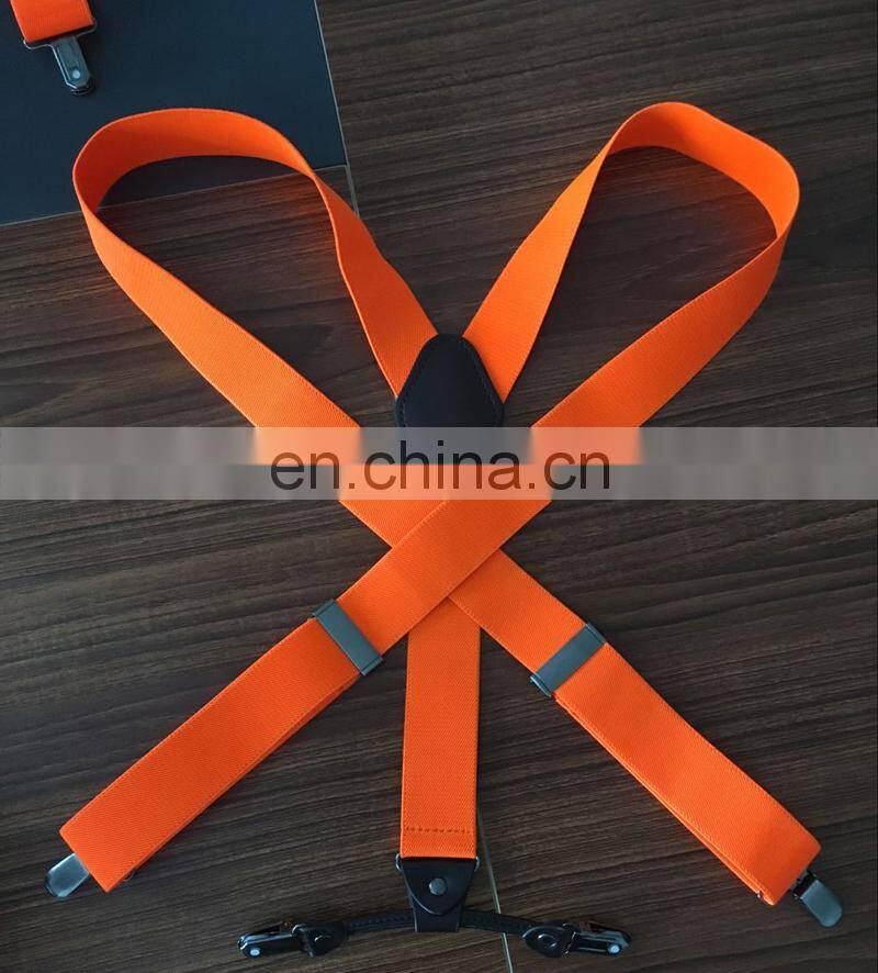 2017 men's fashion suspenders 4 clips suspenders
