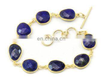 Natural Gemstone Bezel Set Four Stone Bangle/Hot sale women fashion bangle