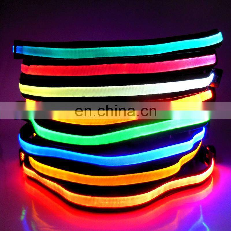 Best selling top design flashing belt USB rechargeable flashing belt flashing belt for decoration