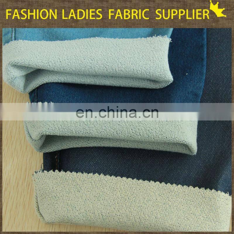 2015 spring new design discharge printing denim fabric color denim short transfer printing denim