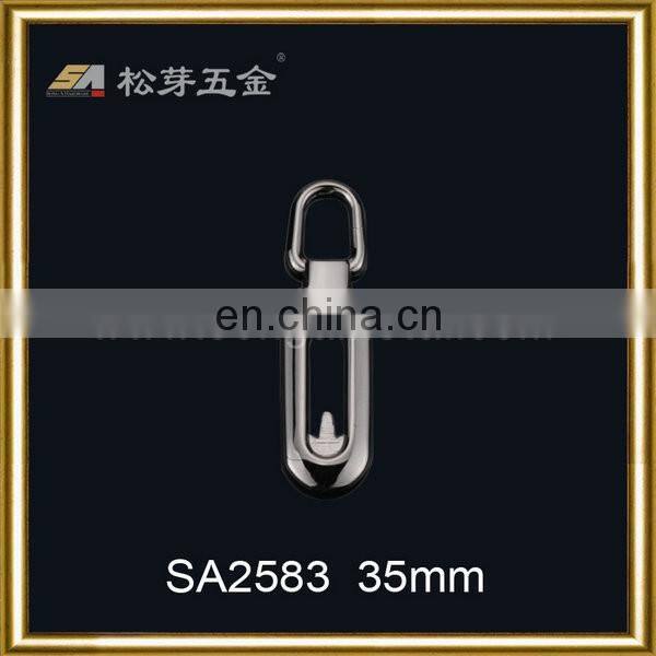 New fashion zinc alloy zip puller metal zipper slider