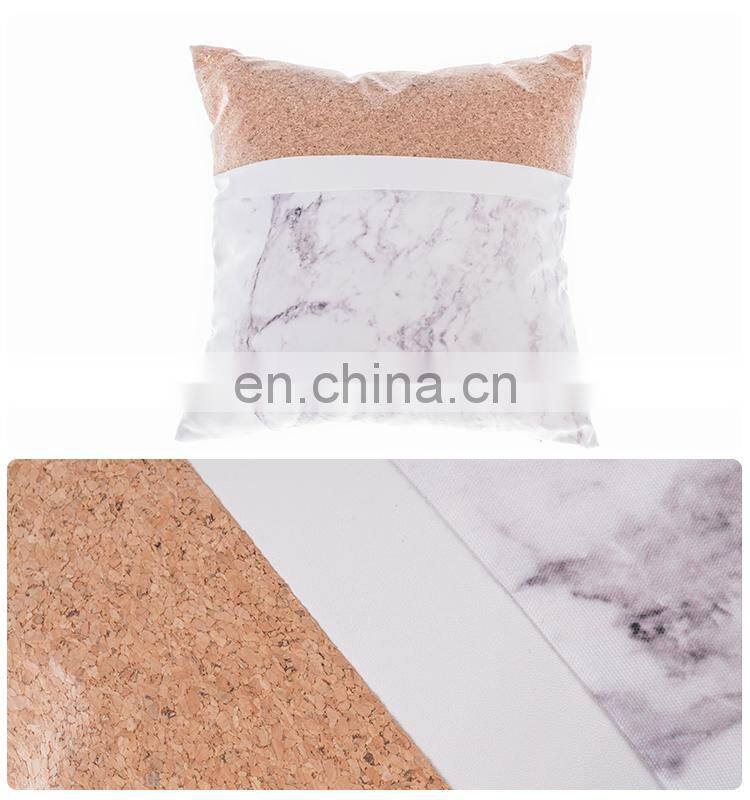 2018 New Item Knife Edge Geometry PU Poly Canvas Applique Cork Sofa Cushions For Sale