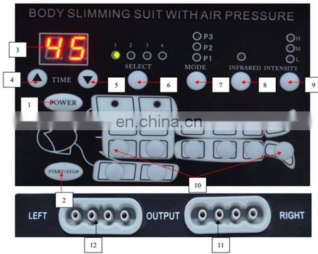 Portable pressotherapy presotherapi machine & EMS muscle stimulation device & Infrared thermal therapy apparatus