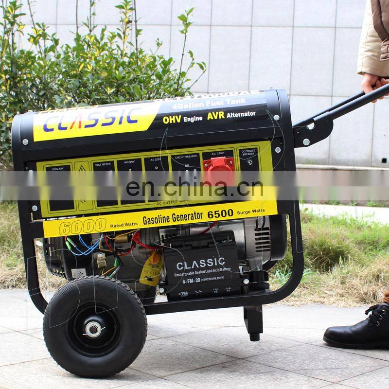 BS7500J(H) BISON China Taizhou Easy Move Cooper wire Key Start 110v 6.KW generator prices