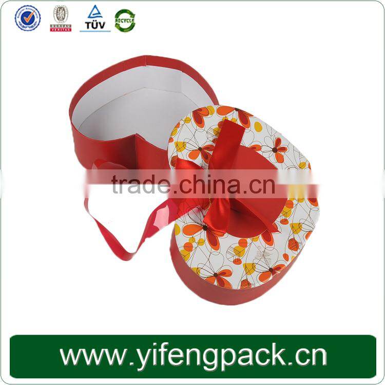 Heart shaped red paper jewelry boxes wholesale