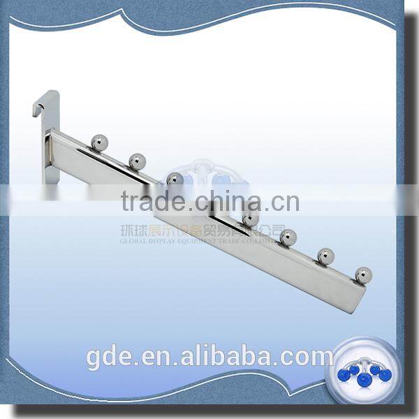 Metal chrome display hook for grid panel