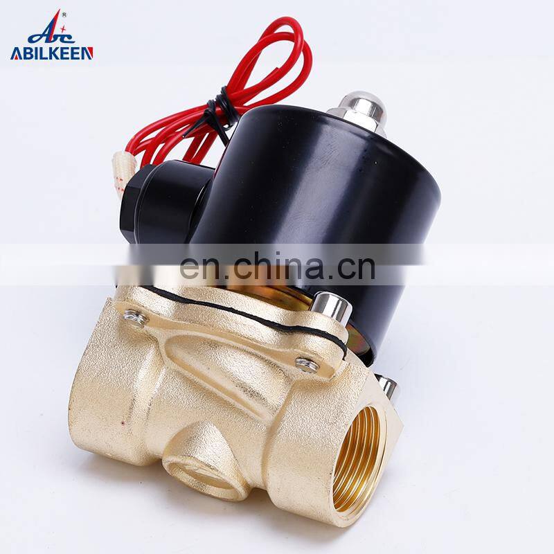 2W200-20 DC12/24V Normally Closed Type Direct Acting AC36/110/220/380V Electric Brass Solenoid Valve Price For Water