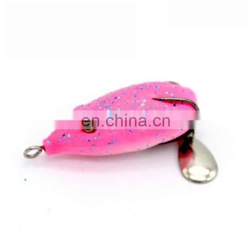 Amazon 4.5cm 7g PVC Box Packaging Frog Lure With Spoon Snakehead Killer cebo de pesca