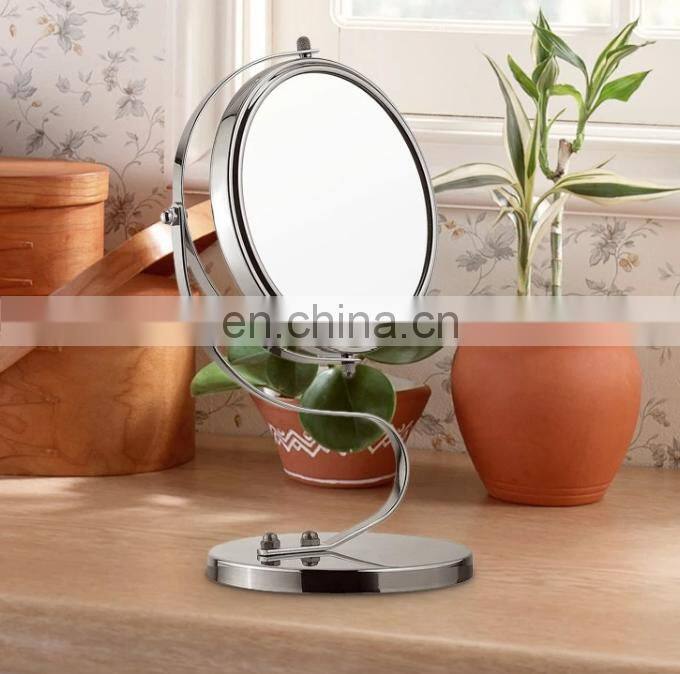Different design makeup mirror chrome powder coating cosmetic table mirror