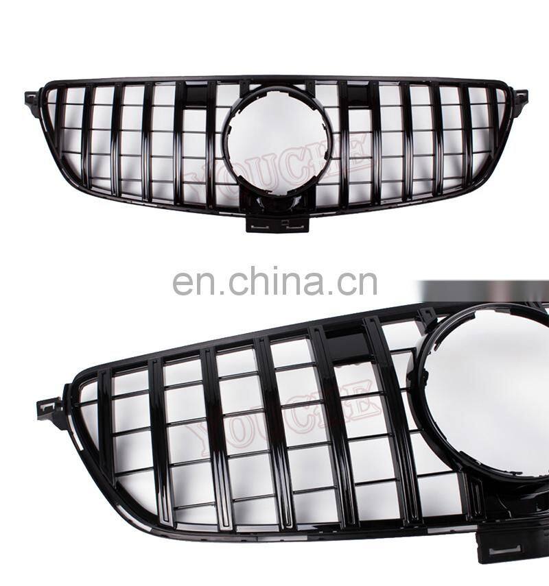 GT style ABS front grille mesh hood for Mercedes Benz GLE class W166 4 door SUV 2016-2019