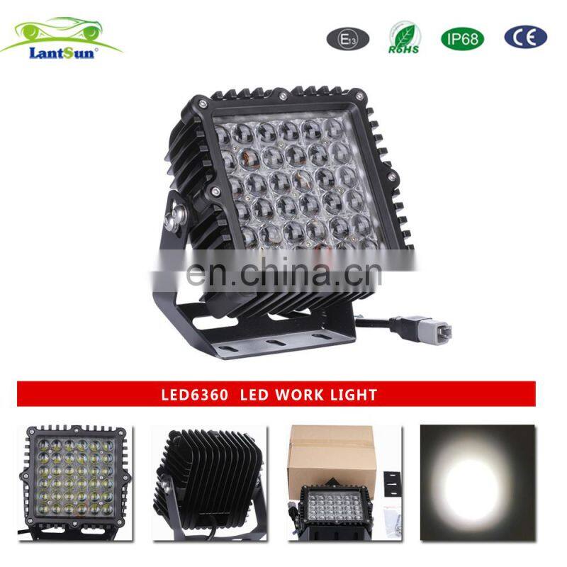 LED6360 7.78 INCH Factory price 12V/24V 27W square Led Work Light ATV SUV Truck For Jeep 360w led work light Lantsun