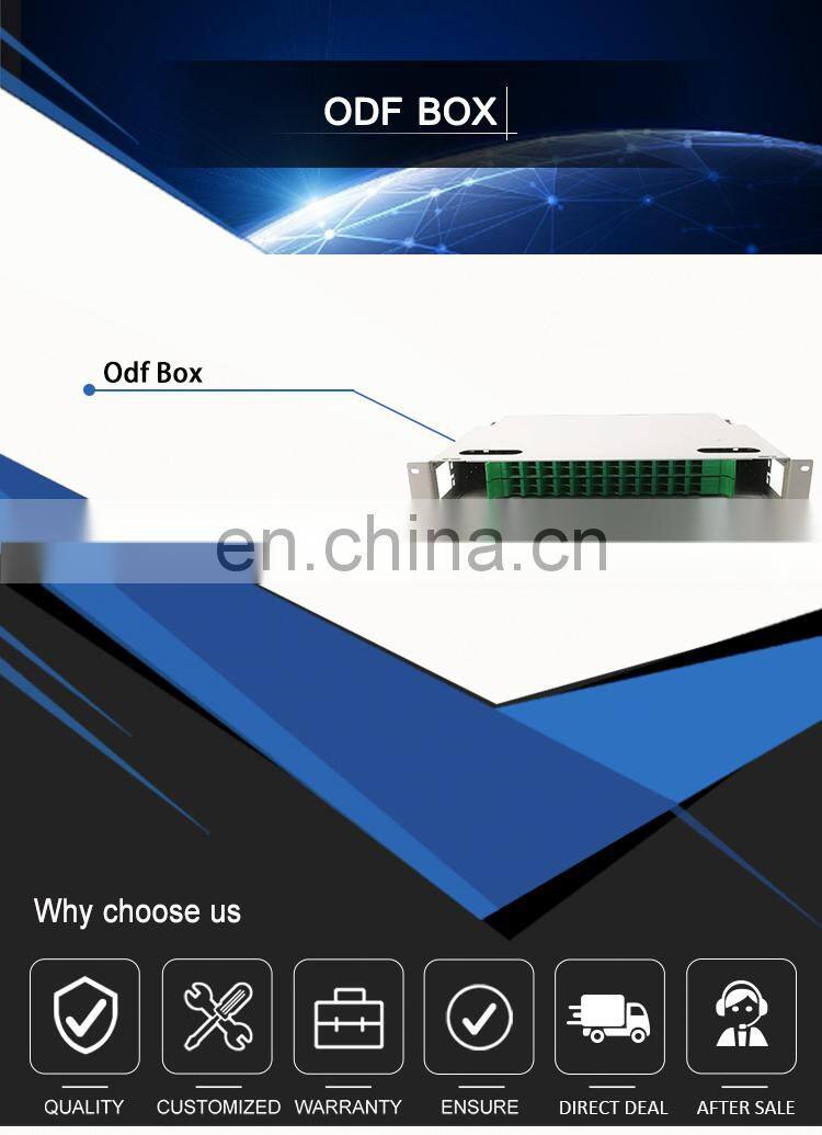FTTH 1U 2U 4U 19'' 24 48 ports Metal Fiber Optic Terminal Box enclosure ODF