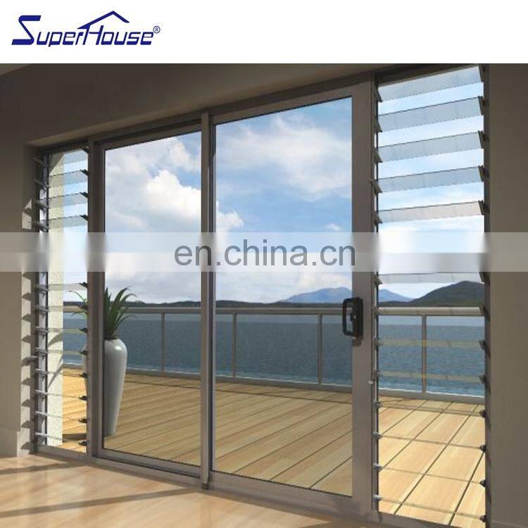 Superhouse australia use high quality glass fixed louver window aluminium adjustable louver window for villa
