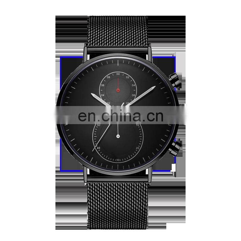 SINOBI S9710G Men's Multifunctional Montre Stainless Steel Quartz Watches 30M Waterproof Men luxury Watch Montre Homme