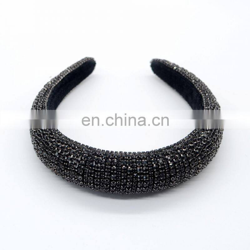 2022 Colorful Bling Bling Rhinestones Headbands For Womens Luxury Shiny Padded Diamond Crystal Hair Bands Party Hair Accessories