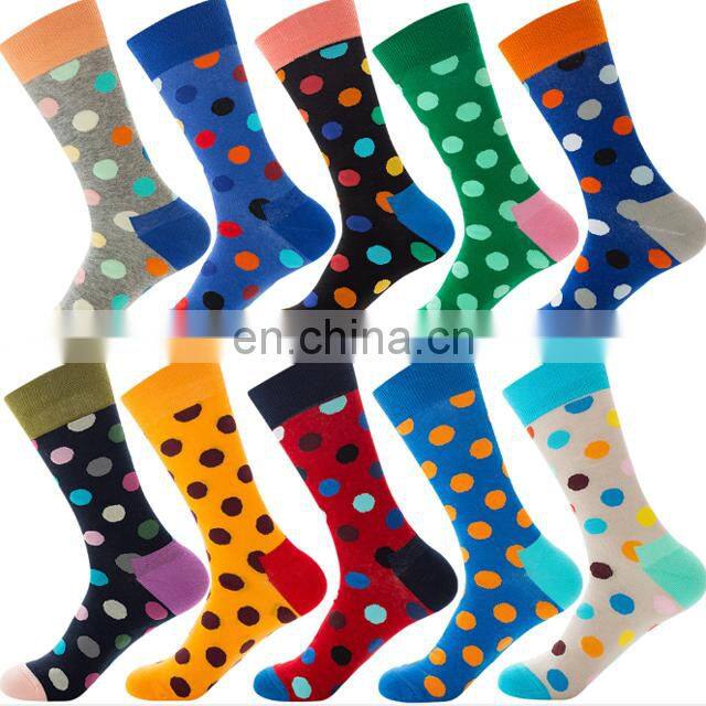 Wholesale Full Custom Cotton Men Colorful Funny Happy Funny Socks