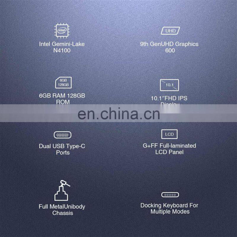 Hi10 XR Tablet/Laptop Win10 In tel Quad Core 6GB+128GB Notebook 3 in 1