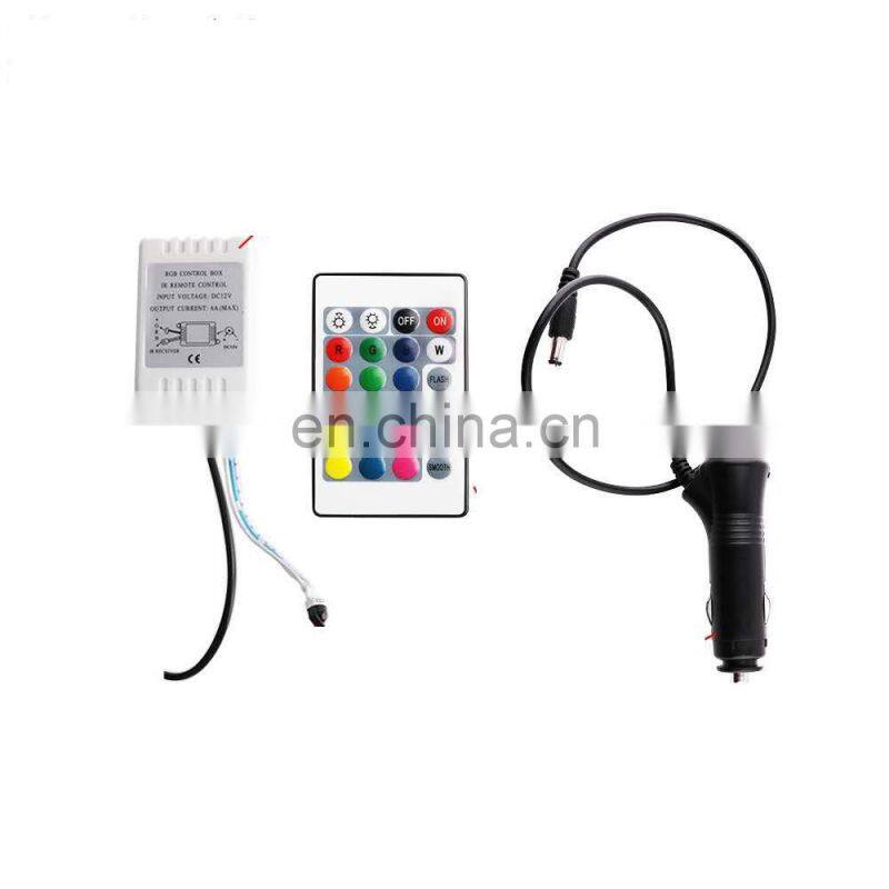 RGB LED car light strip, LED atmosphere lamps, 12V remote control car interior light