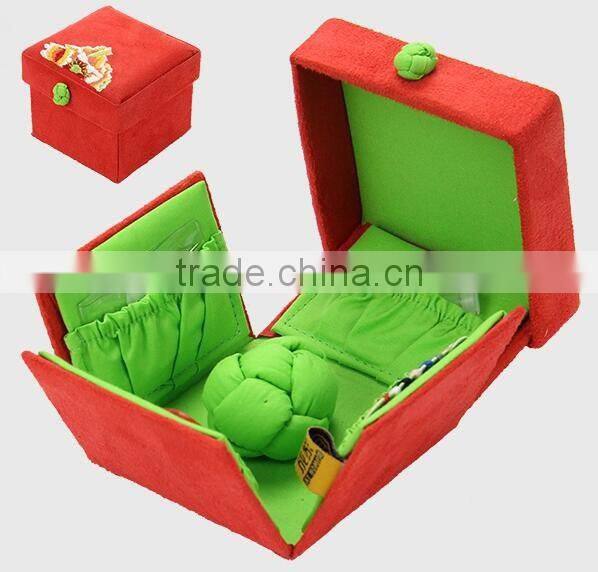 Mini fabric jewelry packaging box,jewelry box custom logo,jewelry box velvet