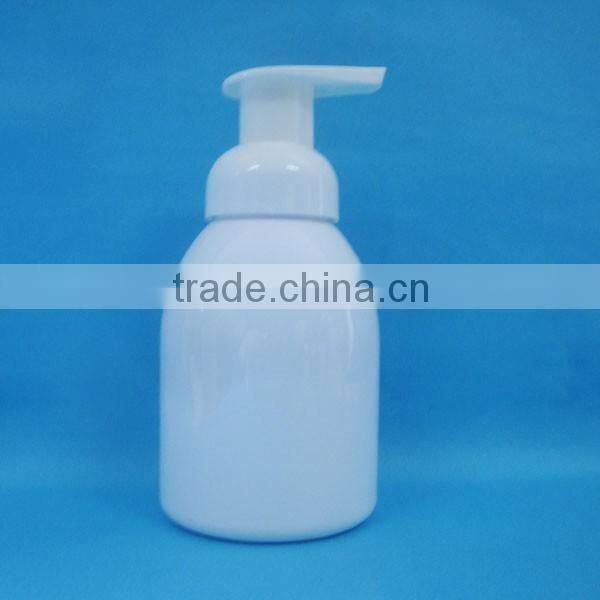 Hot sale 10oz PET soap foam pump bottle with 40mm foam pump/300ml cosmetic foam bottle with dispenser