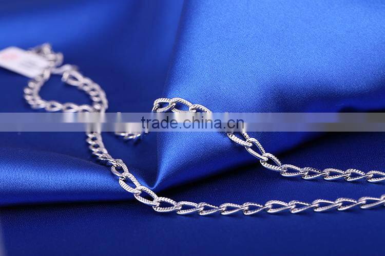 simple design fashion jewelry rhodium plated cheap necklace