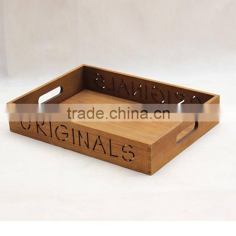 Antique wooden serving trays