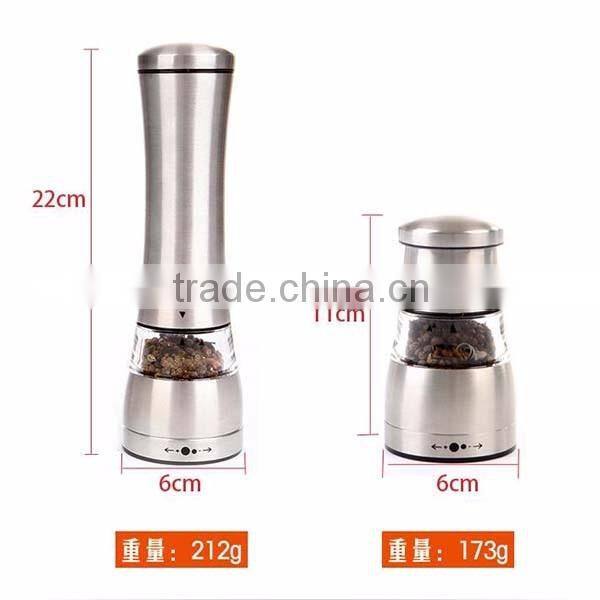 Factory supply Adjustable Manual Stainless Steel Salt and Pepper Grinder (Pepper Mill)