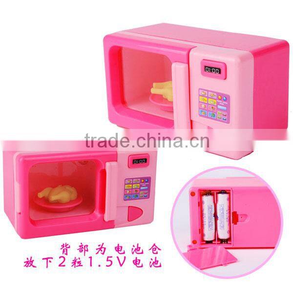 China Manufacturer kids play house Kitchen toy mini appliances toys Microwave oven with light