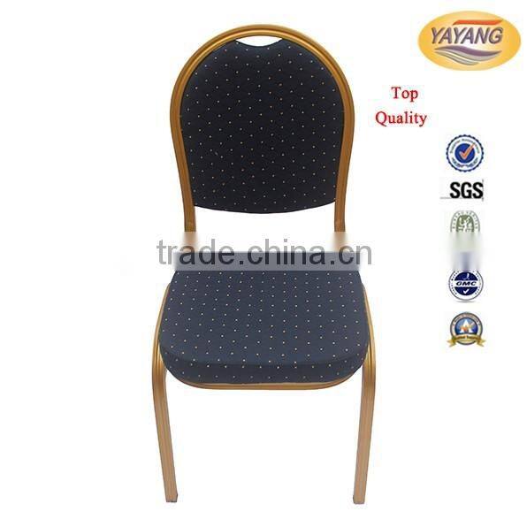 Hot furniture aluminum frame stacking gold cheaper banquet chair for sale