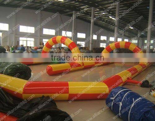 Popular sale ATV cars race track inflatable track