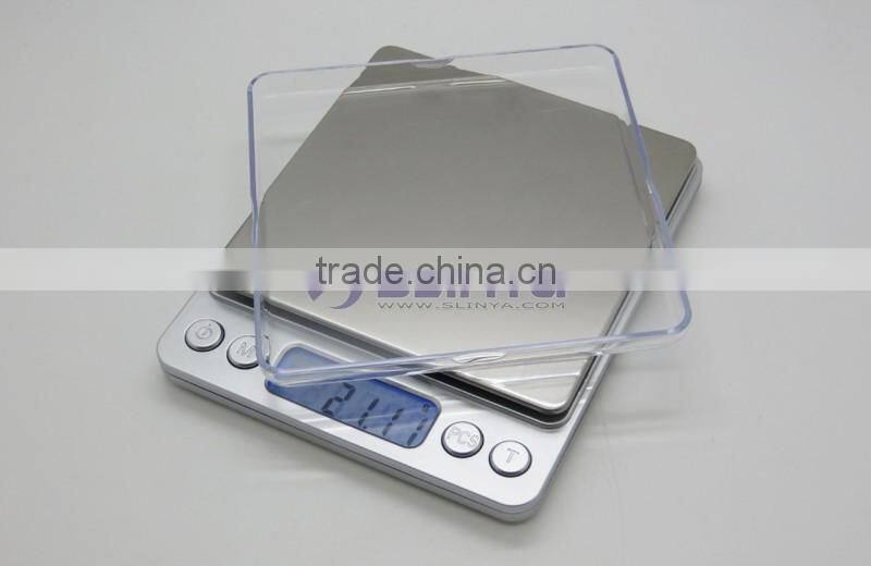 I2000 Model 500g/1000g/2000g Brushed Metal Plate I2000 Jewelry Scale