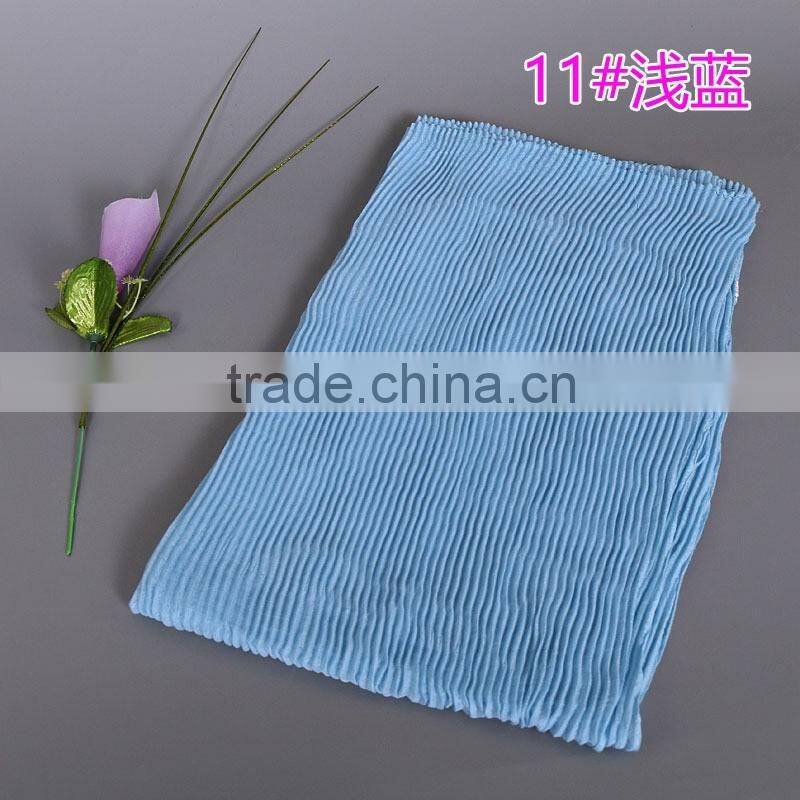 2016 New Style Stripe Embossed Viscose Plain Muslim Women Hijab Scarf