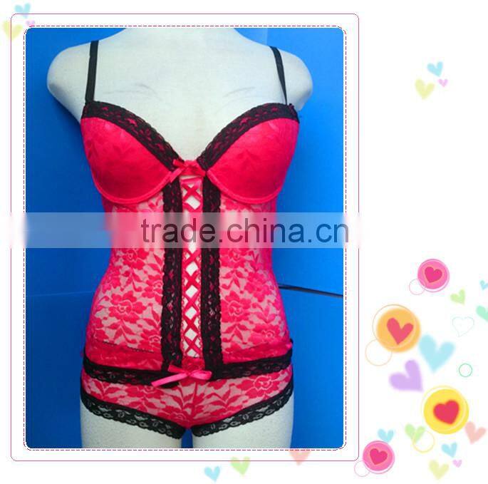 New design printting lace lingerie photo, sexy hot fashion show babydoll