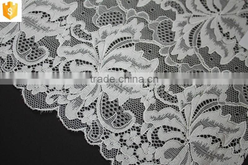 2016 beautiful chemical french lace fabric nylon spandex for wedding dress