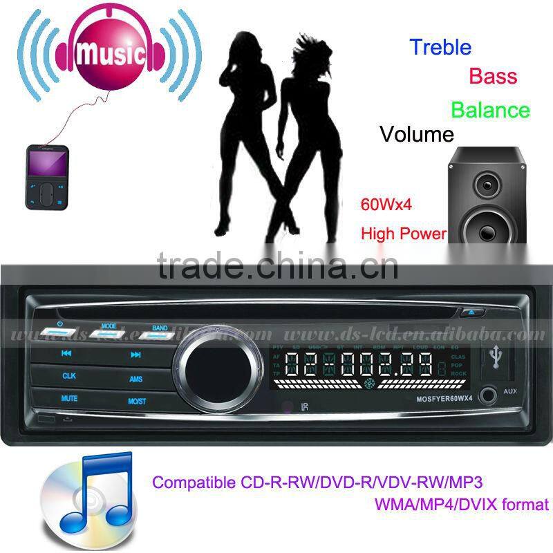 Universal 1 din car audio with MP3 player /AUX in/high power output