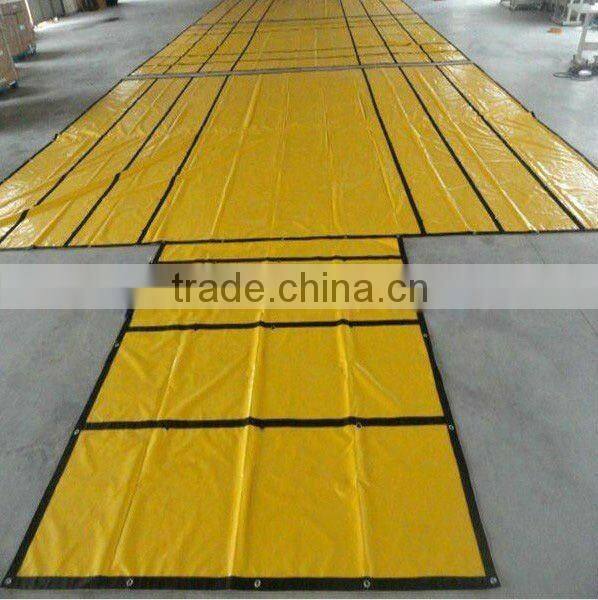 1100d yellow laminate sheet reinforced tarpaulin