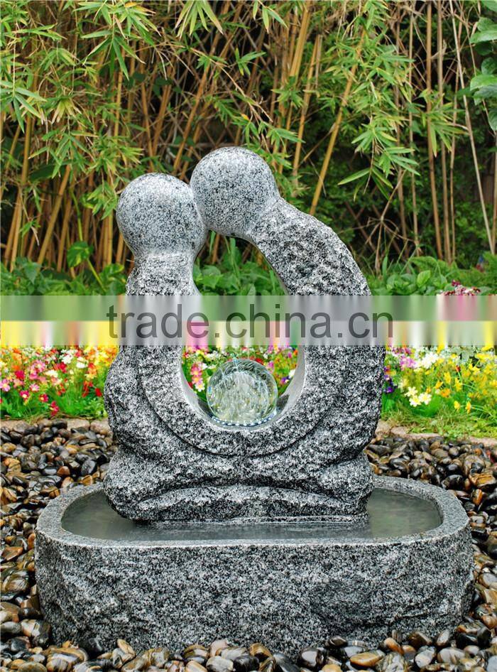 Granite stone garden fountain