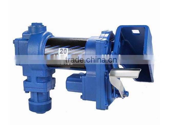 electric transfer pump unit with mechanical flow meter and delivery hose and fuel nozzle