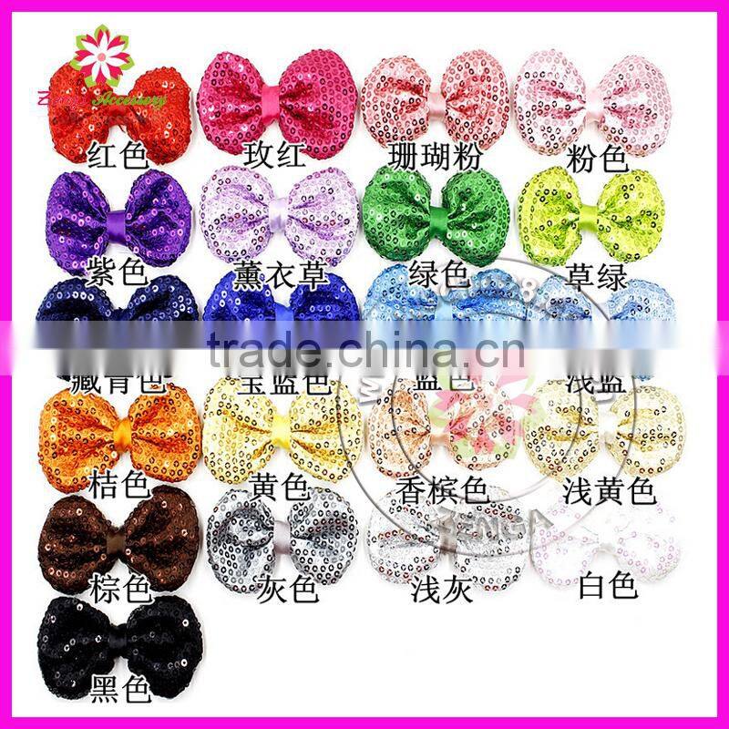 4" Neon color sequin bows, large sequin bows