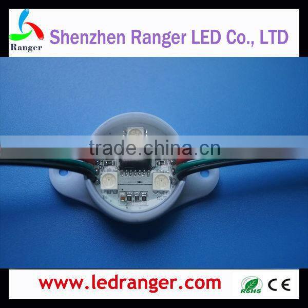 WS2801 3 LEDs Pixel glass cloche LED Pixel Module 0.72W with Clear or Milky Cover