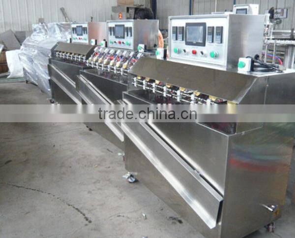 Semi automatic 8 heads Japanese Tofu Bag Filling and Sealing Machine