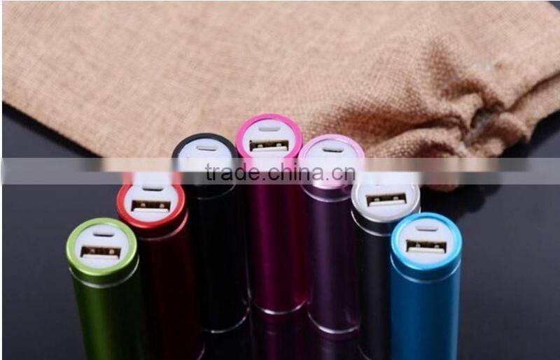 2200mah portable lipstick/cylinder shape power bank for iphone 5, Samsung, mobile phone